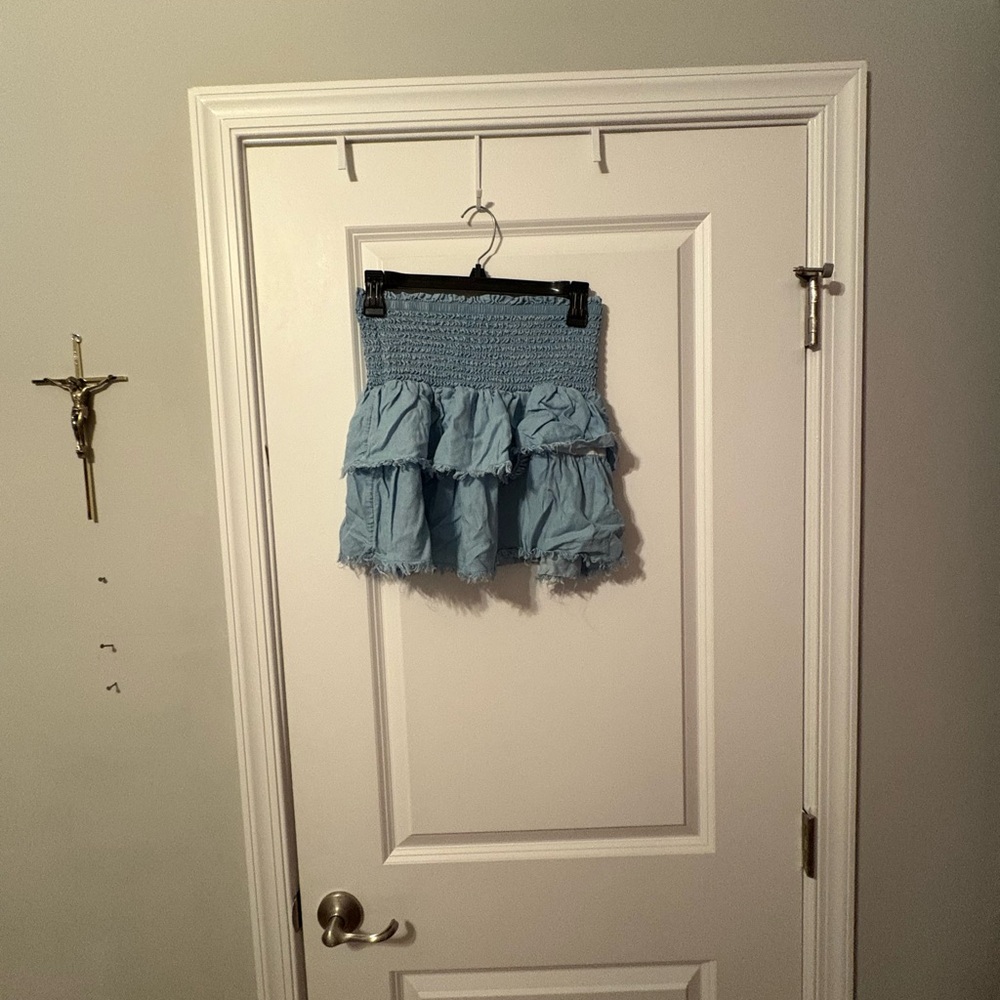 Blue Tiered Women's Skirt
